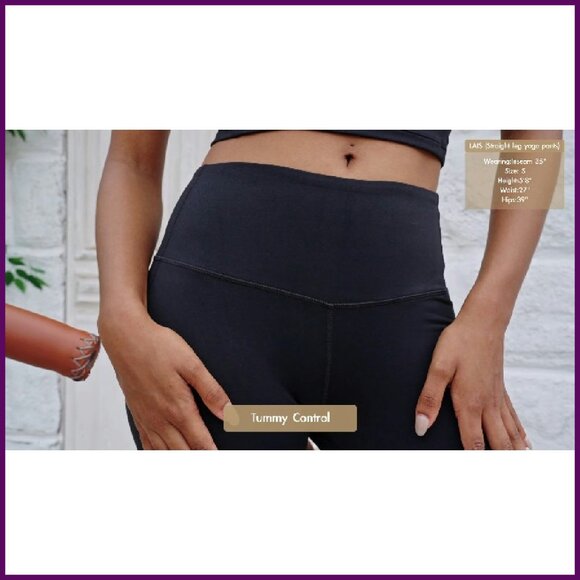 High Waist Bootcut Yoga Pants Tummy Control Flared Pockets Workout - Picture 8 of 8